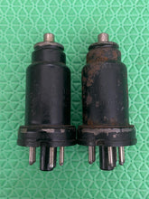 Load image into Gallery viewer, Matched Pair RCA 6K7 Vacuum Tubes Engraved Bottles