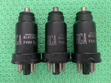 Load image into Gallery viewer, 3 RCA 6K7 Vacuum Tubes Small Logo Lot Of Three