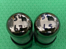 Load image into Gallery viewer, Matched Pair Westinghouse 6SN7 6SN7GTB Vacuum Tubes Valves Black Plate