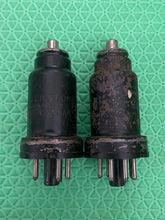 Load image into Gallery viewer, Matched Pair RCA-Cunningham 6K7 Vacuum Tubes Engraved Bottles NOS-Testing