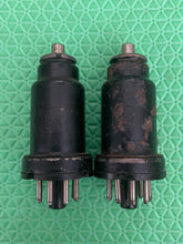 Load image into Gallery viewer, Matched Pair RCA 6K7 Vacuum Tubes Engraved Bottles