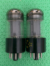 Load image into Gallery viewer, Matched Pair Westinghouse 6SN7 6SN7GTB Vacuum Tubes Valves Black Plate