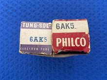 Load image into Gallery viewer, Matched Pair Tung-Sol 6AK5 6J1 6J2 Vacuum Tubes NOS NIB