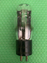 Load image into Gallery viewer, Crosley By Ken-Rad Number Type 80 Vacuum Tube Rectifier Black Plates Engraved Base Shoulder ST Shape Hanging Filaments