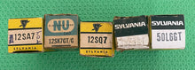 Load image into Gallery viewer, All-American Five Octal Vacuum Tube Replacement Set NOS NIB