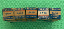 Load image into Gallery viewer, 5 Tung-Sol 6AK6 Vacuum Tubes NOS NIB Lot Of Five