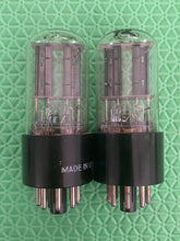 Load image into Gallery viewer, Matched Pair CBS Hytron 12SN7 12SN7GT Vacuum Tubes Black T Plates