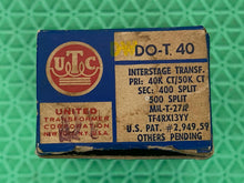 Load image into Gallery viewer, 3 United Transformer Company DOT-40 40K To 50K Interstage Center-Tapped Transformers NOS NIB Box Of Three