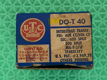 Load image into Gallery viewer, 3 United Transformer Company DOT-40 40K To 50K Interstage Center-Tapped Transformers NOS NIB Box Of Three