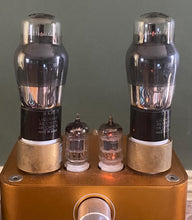 Load image into Gallery viewer, Matched Pair RCA Victor 6K6 6K6G Vacuum Tubes Gray And Silver Bottles ST Shoulder Style