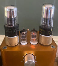 Load image into Gallery viewer, 4 Sylvania 6K6 6K6GT Chrome Dome / Silver Top Vacuum Tubes Lot Of Four