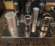 Load image into Gallery viewer, Matched Pair GM-Labeled RCA 6V6 6V6GT Silver Top Gray Glass Vacuum Tubes