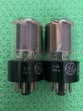 Load image into Gallery viewer, Matched Pair General Electric GE 6SN7 6SN7GTA Vacuum Tubes Copper Support Rods NOS-Testing
