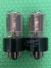 Load image into Gallery viewer, Matched Pair General Electric GE 6SN7 6SN7GTA Vacuum Tubes Copper Support Rods NOS-Testing