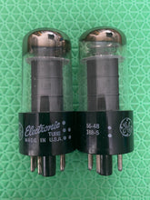 Load image into Gallery viewer, Matched Pair General Electric GE 6K6 6K6GT Black Plate Vacuum Tubes