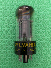 Load image into Gallery viewer, Sylvania 6K6 6K6GT Vacuum Tube Black Plate Chrome Dome / Silver Top NOS-Testing