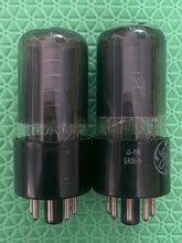 Load image into Gallery viewer, Matched Pair General Electric GE 6V6 6V6GT Vacuum Tubes Black Plates