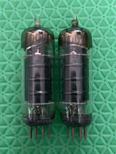 Load image into Gallery viewer, Matched Pair General Electric GE 6005 6AQ5 Black Plate Vacuum Tubes