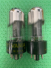 Load image into Gallery viewer, Matched Pair Sylvania 6K6 6K6GT Vacuum Tubes Silver Tops NOS-Testing