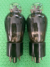 Load image into Gallery viewer, Matched Pair Tung-Sol Wizard Ken-Rad 6K6 6K6G Vacuum Tubes Black And Silver Bottles ST Shoulder Style NOS-Testing