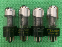 Load image into Gallery viewer, 4 Sylvania 6K6 6K6GT Chrome Dome / Silver Top Vacuum Tubes Lot Of Four