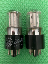 Load image into Gallery viewer, Matched Pair General Electric GE 6SL7 6SL7GT Vacuum Tubes