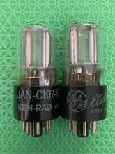 Load image into Gallery viewer, Matched Pair General Electric GE 6SL7 6SL7GT Vacuum Tubes NOS-Testing