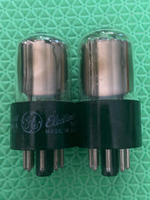 Load image into Gallery viewer, Matched Pair General Electric GE 6SN7 6SN7GTB Vacuum Tubes Copper Support Rods