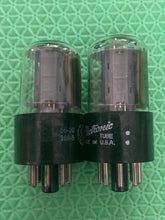Load image into Gallery viewer, Matched Pair General Electric GE 6SN7 6SN7GTB Vacuum Tubes Copper Support Rods