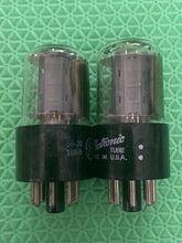 Load image into Gallery viewer, Matched Pair General Electric GE 6SN7 6SN7GTB Vacuum Tubes Copper Support Rods