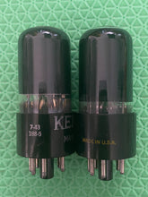 Load image into Gallery viewer, Matched Pair Ken-Rad 6V6 6V6GT 6P6 6P6P Vacuum Tubes Black Glass