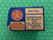 Load image into Gallery viewer, United Transformer Company UTC DOT23 20K To 30K Interstage Center-Tapped Transformer NOS NIB