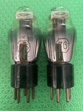 Load image into Gallery viewer, Matched Pair RCA Radiotron Number / Type 76 #76 Vacuum Tubes