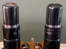 Load image into Gallery viewer, Matched Pair General Electric GE 6K6 6K6GT Vacuum Tubes Black Glass NOS-Testing
