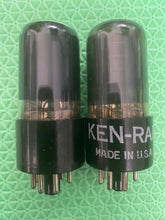 Load image into Gallery viewer, Matched Pair Ken-Rad 6K6 6K6GT Vacuum Tubes Black Glass