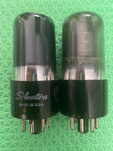Load image into Gallery viewer, Matched Pair Ken-Rad 6K6 6K6GT Vacuum Tubes Black Glass