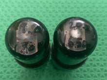 Load image into Gallery viewer, Matched Pair General Electric GE 6K6 6K6GT Vacuum Tubes Black Glass
