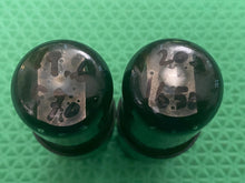 Load image into Gallery viewer, Matched Pair General Electric GE 6K6 6K6GT Vacuum Tubes Black Glass