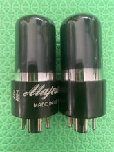Load image into Gallery viewer, Matched Pair General Electric GE 6K6 6K6GT Vacuum Tubes Black Glass