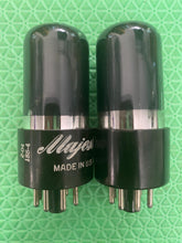 Load image into Gallery viewer, Matched Pair General Electric GE 6K6 6K6GT Vacuum Tubes Black Glass
