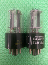 Load image into Gallery viewer, Matched Pair RCA 6SN7 6SN7GTB Vacuum Tubes Copper Support Rods NOS-Testing