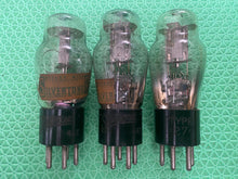 Load image into Gallery viewer, 3 US-Made Number 27 #27 Vacuum Tubes Engraved Base Mesh Plate Thimble GetterLot Of Three