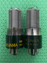 Load image into Gallery viewer, Matched Pair Sylvania 6F6 6F6GT Vacuum Tubes Clear Bottles NOS-Testing