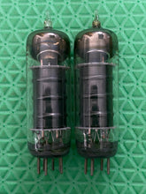 Load image into Gallery viewer, Matched Pair General Electric GE 6005 6AQ5 Black Plate Vacuum Tubes