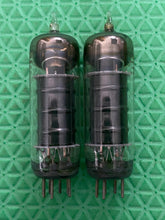 Load image into Gallery viewer, Matched Pair General Electric GE 6005 6AQ5 Black Plate Vacuum Tubes