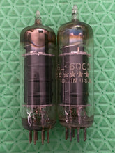 Load image into Gallery viewer, Matched Pair General Electric GE 6005 6AQ5 Black Plate Vacuum Tubes