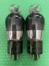Load image into Gallery viewer, Matched Pair Tung-Sol Wizard Ken-Rad 6K6 6K6G Vacuum Tubes Black And Silver Bottles ST Shoulder Style NOS-Testing