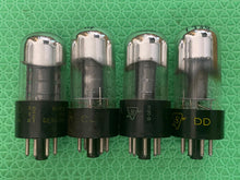 Load image into Gallery viewer, 4 Sylvania 6K6 6K6GT Chrome Dome / Silver Top Vacuum Tubes Lot Of Four