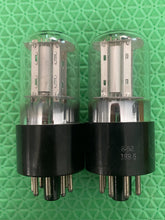 Load image into Gallery viewer, Matched Pair General Electric GE 6SL7 6SL7GT Vacuum Tubes