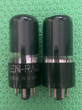 Load image into Gallery viewer, Matched Pair Ken-Rad 6V6 6V6GT 6P6 6P6P Vacuum Tubes Black Glass